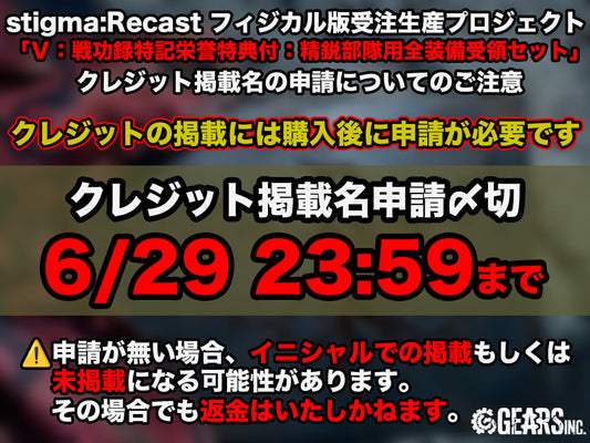 Title: [Important] Notes Regarding Credit Listings / For "V. Honored Battle Record: Complete Equipment Set" (Tier V) purchasers (Deadline: June 29)