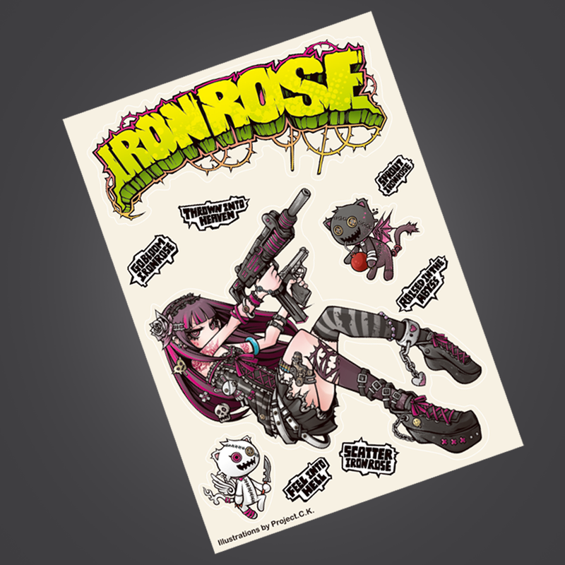 IRON ROSE B5 STICKER